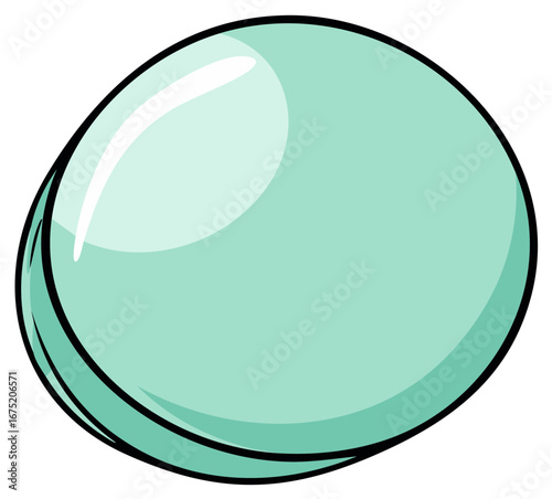Light green oval, clean design, highlighting softness and shine, ideal for representing purity and hygiene.