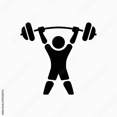 man lifting weights