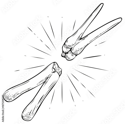 Black and White Drawing of Two Fists About to Impact with Starburst Action Lines