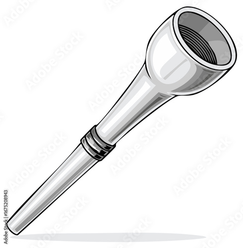 Trumpet Mouthpiece, Silver Metal Musical Instrument Accessory
