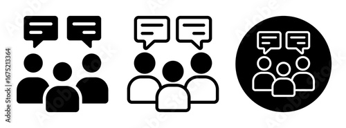Dialogue Icon Collection Glyph & Mixed Style
