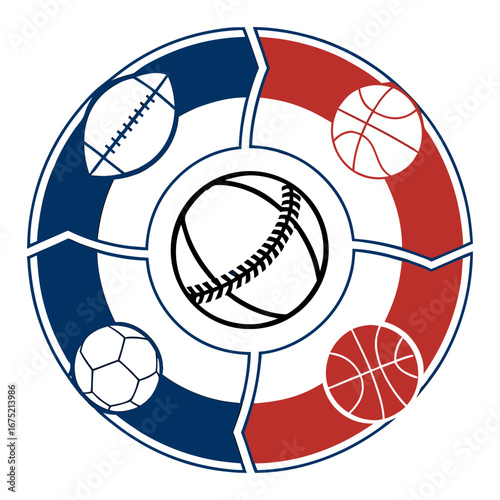 Sports Ball Circle Design