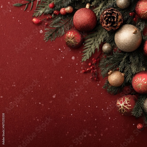 christmas decoration on a wooden background