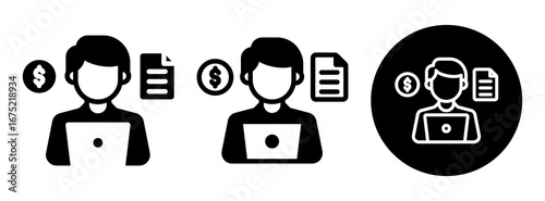 Administrator Icon Collection Glyph & Mixed Style