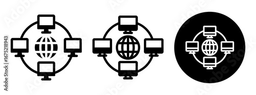Network Connection Icon Collection Glyph & Mixed Style
