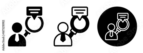 Qualitative Research Icon Collection Glyph & Mixed Style