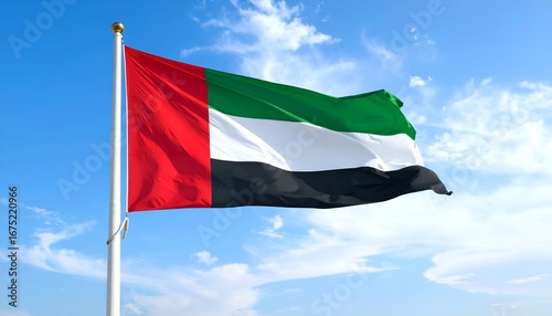 A waving United Arab Emirates flag