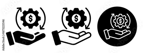 Business And Finance Icon Collection Glyph & Mixed Style