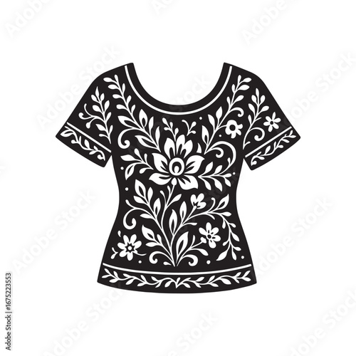 female shirt with motive design 