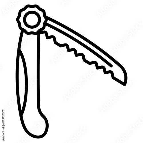 Adventure Saw vector icon. Adventure icon line style. perfect use for logo, presentation, website, and more. modern icon design outline style 