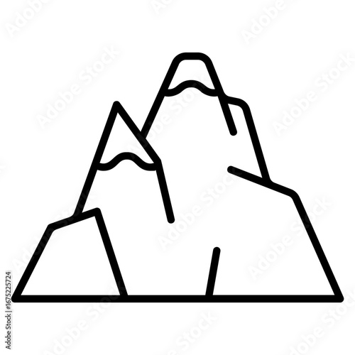 Mountain vector icon. Adventure icon line style. perfect use for logo, presentation, website, and more. modern icon design outline style 