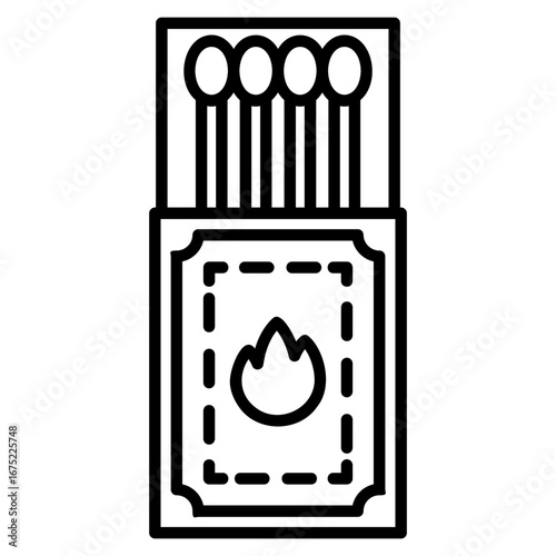 Matches vector icon. Adventure icon line style. perfect use for logo, presentation, website, and more. modern icon design outline style 