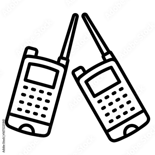 Walkie Talkie vector icon. Adventure icon line style. perfect use for logo, presentation, website, and more. modern icon design outline style 