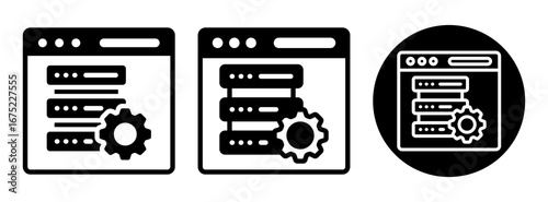 Server Control Icon Collection Glyph & Mixed Style