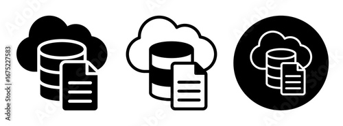 Cloud Data Icon Collection Glyph & Mixed Style