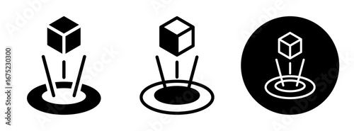 Hologram Icon Collection Glyph & Mixed Style