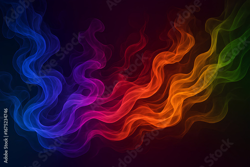 Rainbow Smoke Trail Abstract