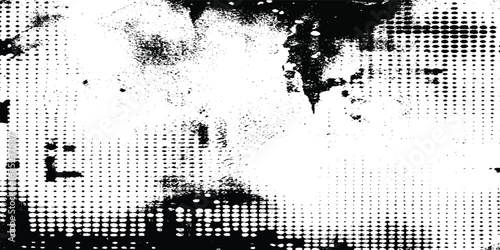 Abstract design with halftone dots background and texture background with a distressed design this vector design are dirty and scratches frame. Dust particle and dust grain texture .	