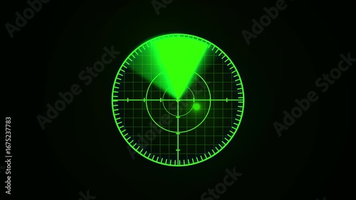 Wallpaper Mural Digital display green radar screen animation high tech futuristic interface technology scan detection system cybersecurity. Futuristic green radar screen animation. Torontodigital.ca