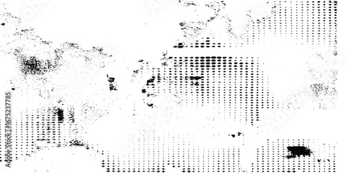 Abstract design with halftone dots background and texture background with a distressed design this vector design are dirty and scratches frame. Dust particle and dust grain texture .	