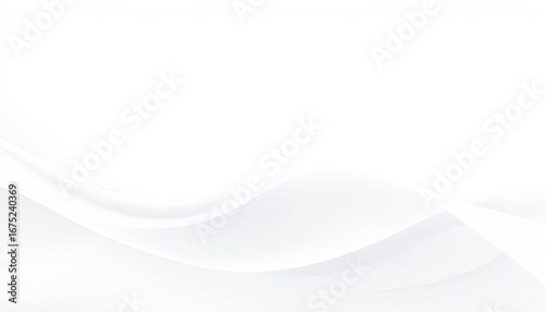 Clean white wave abstract background, modern minimalist design for website banner,  art,  vector