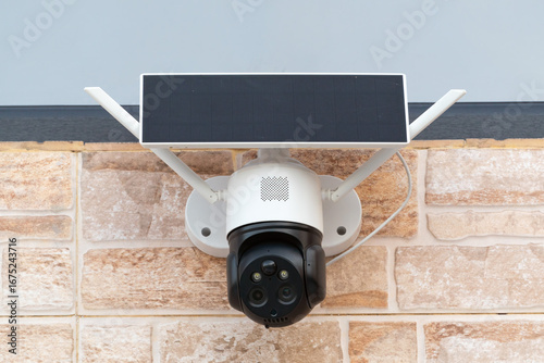 Solar powered wireless security camera