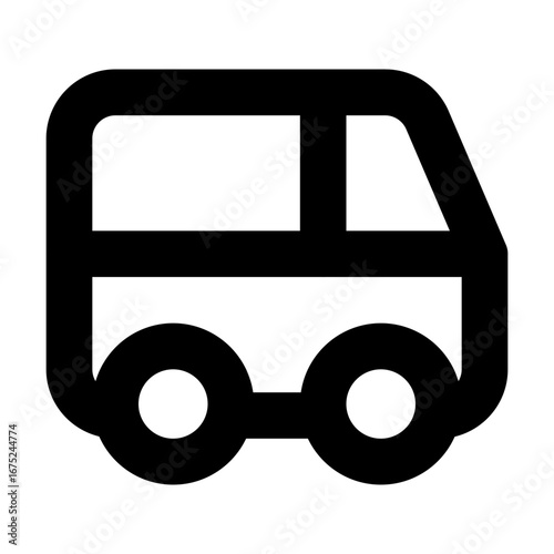 Airport Shuttle Outline Icon