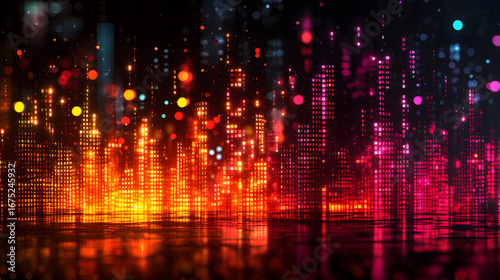 Wallpaper Mural business and office statistics with financial reports, numbers, and data visualization. Symbolizing data analysis, sales growth, and future financial trends Torontodigital.ca