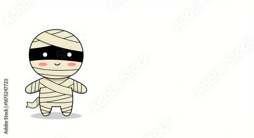 Cute Mummy Cartoon Character for Halloween Celebration