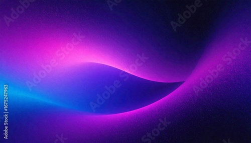 Glowing violet and blue abstract wave forms background bright
