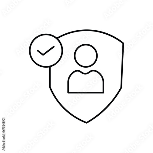trustworthy icons. simple line vector illustration