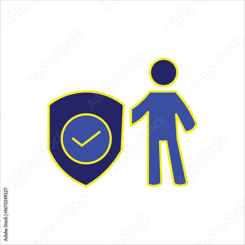 assurance icons. simple colored vector illustration