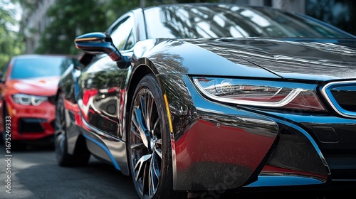 fast car on the road