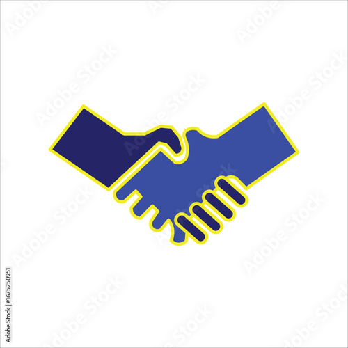 handshake icons. simple colored vector illustration