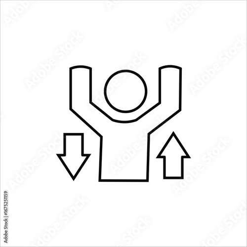 confidence icons. simple line vector illustration