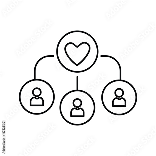 relationship icons. simple line vector illustration