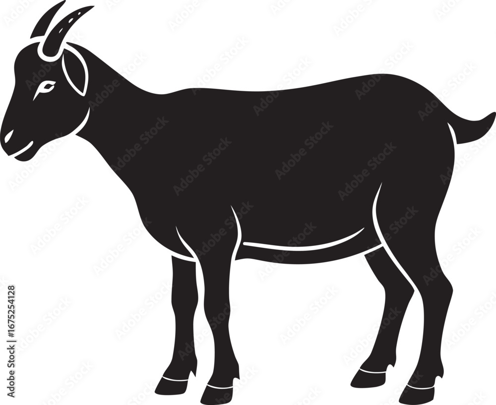 Fototapeta premium silhouette of a goat