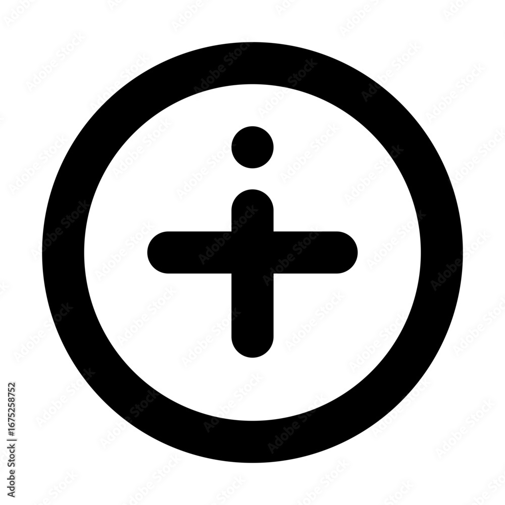 Obraz premium Add Circle Icon Outline