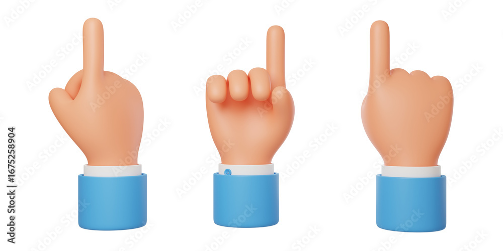 Obraz premium 3D Gesture action Interaction Gesture select click