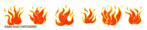 Fire red crayon texture. Scribble flame fire crayon or charcoal texure hand drawn illustration