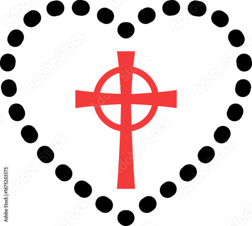 Heart with Christian Cross