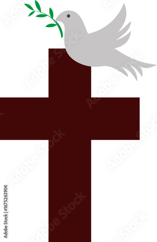Dove on Christian Cross