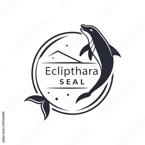 Eclipthara Seal Logo – Futuristic Abstract Emblem with Celestial and Orbital Design for Modern Branding and Professional Identity