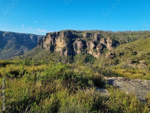Cahill’s Lookout with Sunset Light over Blue Mountains, Australia
