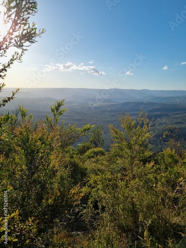Cahill’s Lookout with Sunset Light over Blue Mountains, Australia