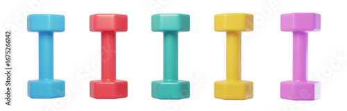 Gym dumbbell exercise fitness shaping equipment 3D