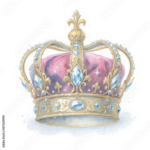 golden crown isolated on white