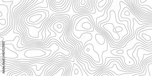 White background transparent PNG topographic contour map with smooth flowing wavy lines, modern vector illustration.