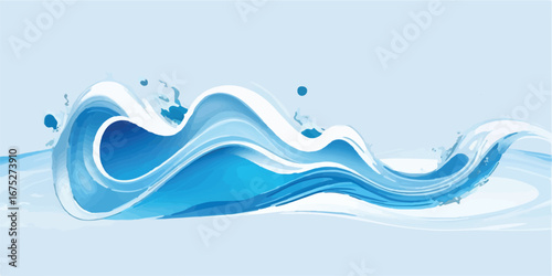 Abstract Ocean Wave Fluid Texture Modern Aqua Blue Teal Background for Web Graphics Digital Art and Branding Projects