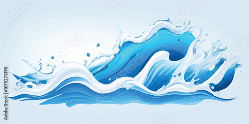 Stylish Aqua Teal Blue Abstract Ocean Wave Background Fluid Water Texture for Posters Web Graphics and Branding Projects